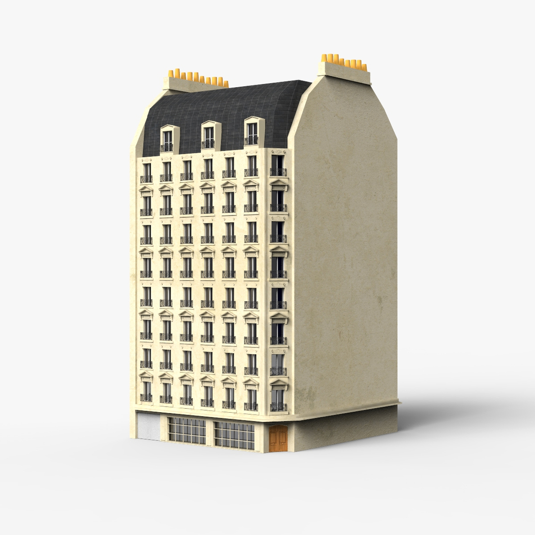 3d parisian building model