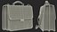 Leather Flapover Briefcase Black