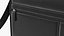 Leather Flapover Briefcase Black