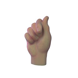 3D Hand Holding Card model