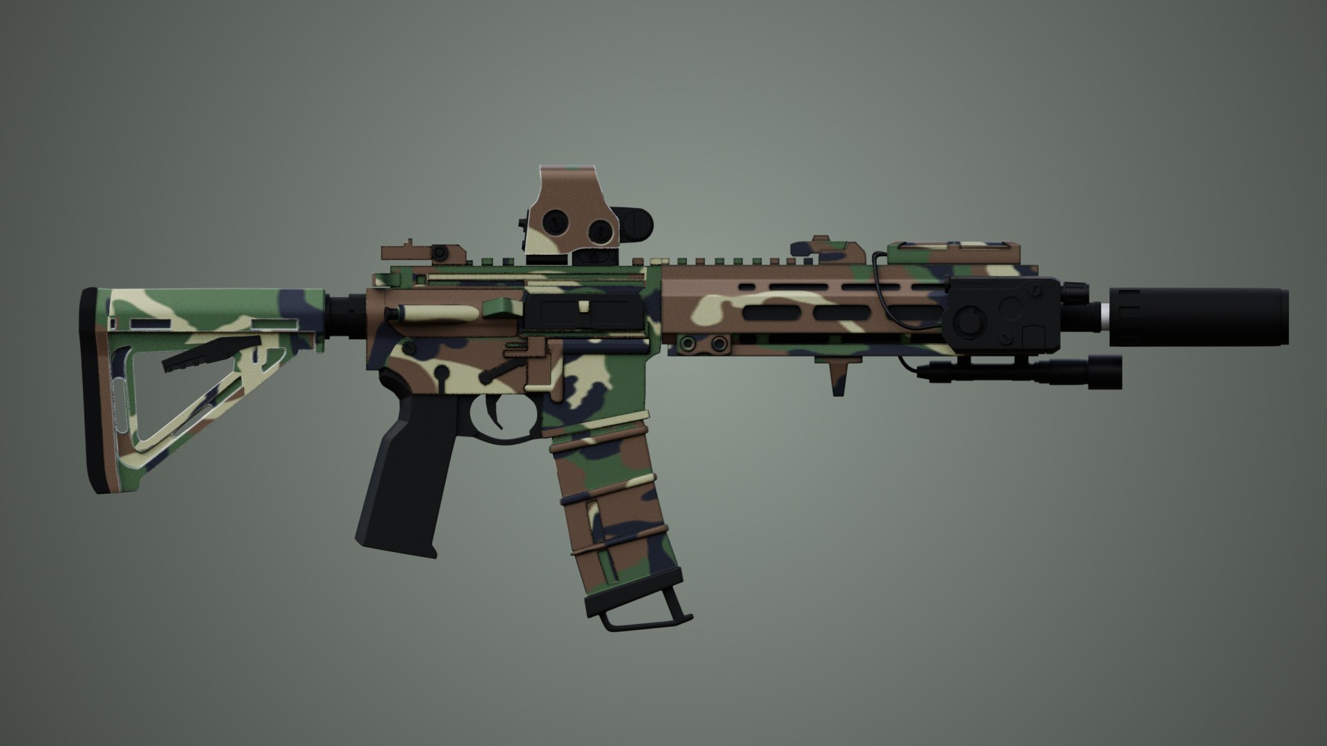 3D Model Assault Rifle HK416 A5 - TurboSquid 2028487