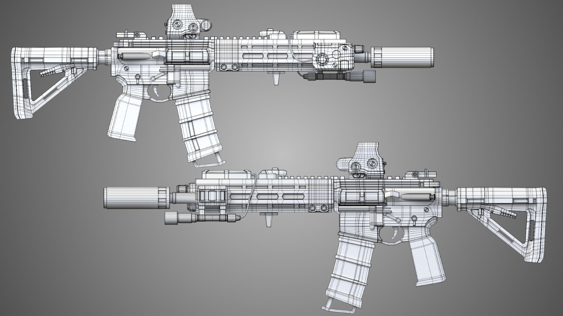3D Model Assault Rifle HK416 A5 - TurboSquid 2028487