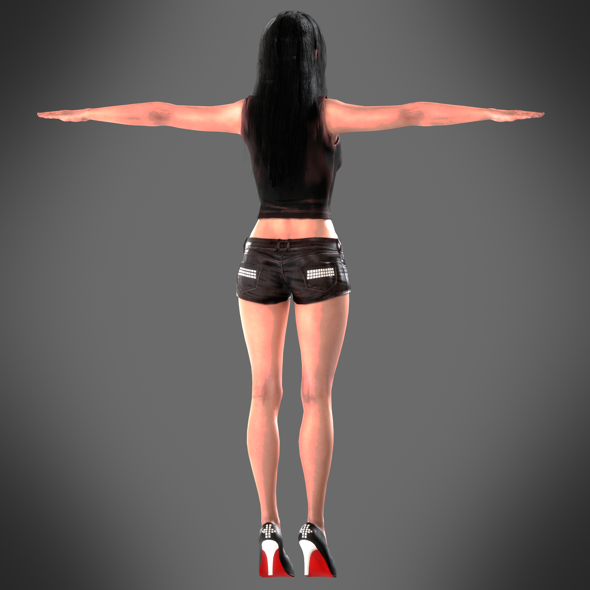 Sexy Woman Character Rigged Model Turbosquid 1918828