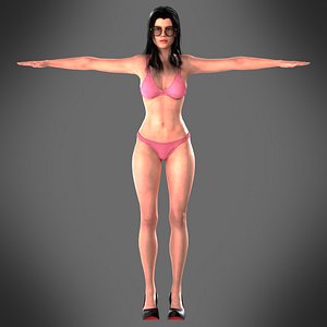 Sexy woman Character Rigged