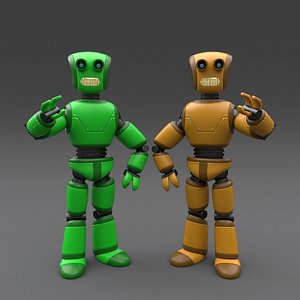robot rigged 3ds