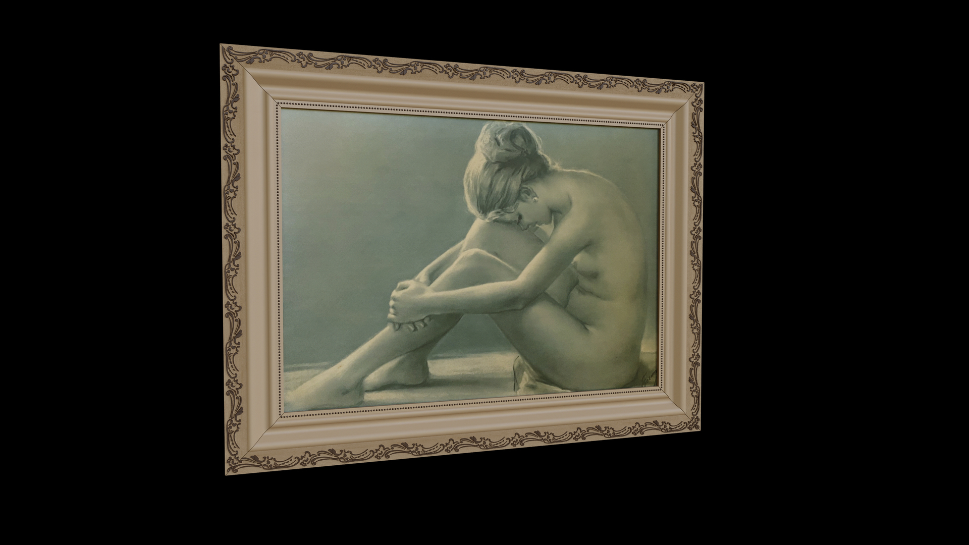 Naked Lady Water Painting Model TurboSquid 1766247