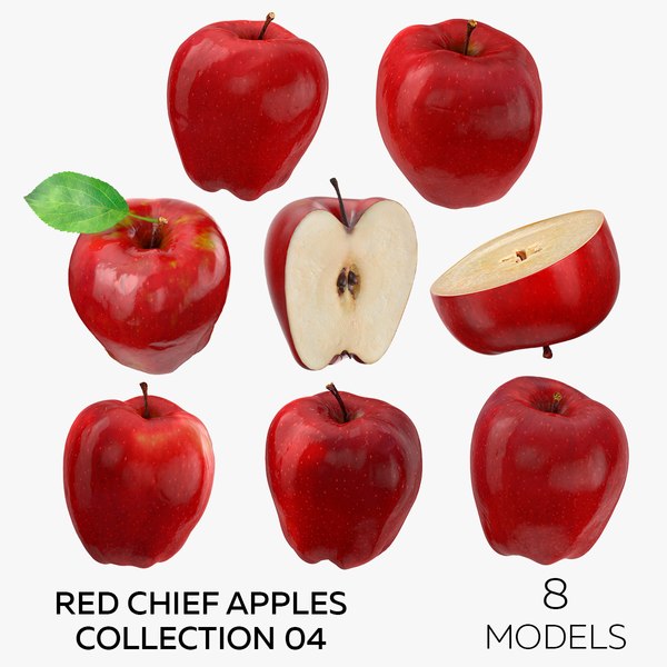 Red Chief Apples Collection 04 - 8 models 3D model