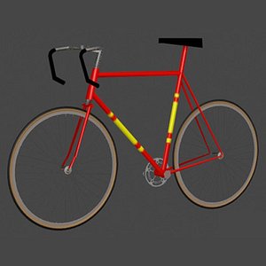 3d racing bike rider model