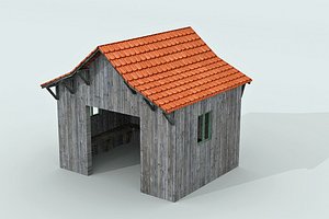 3d small railway station