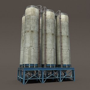 chemical silos 3d lwo