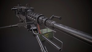 machine gun - browning m2 3D model