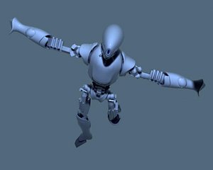 3d rigged robot character model