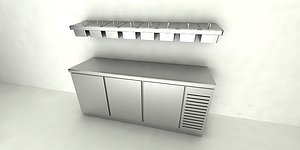staurant preparation cabinet
