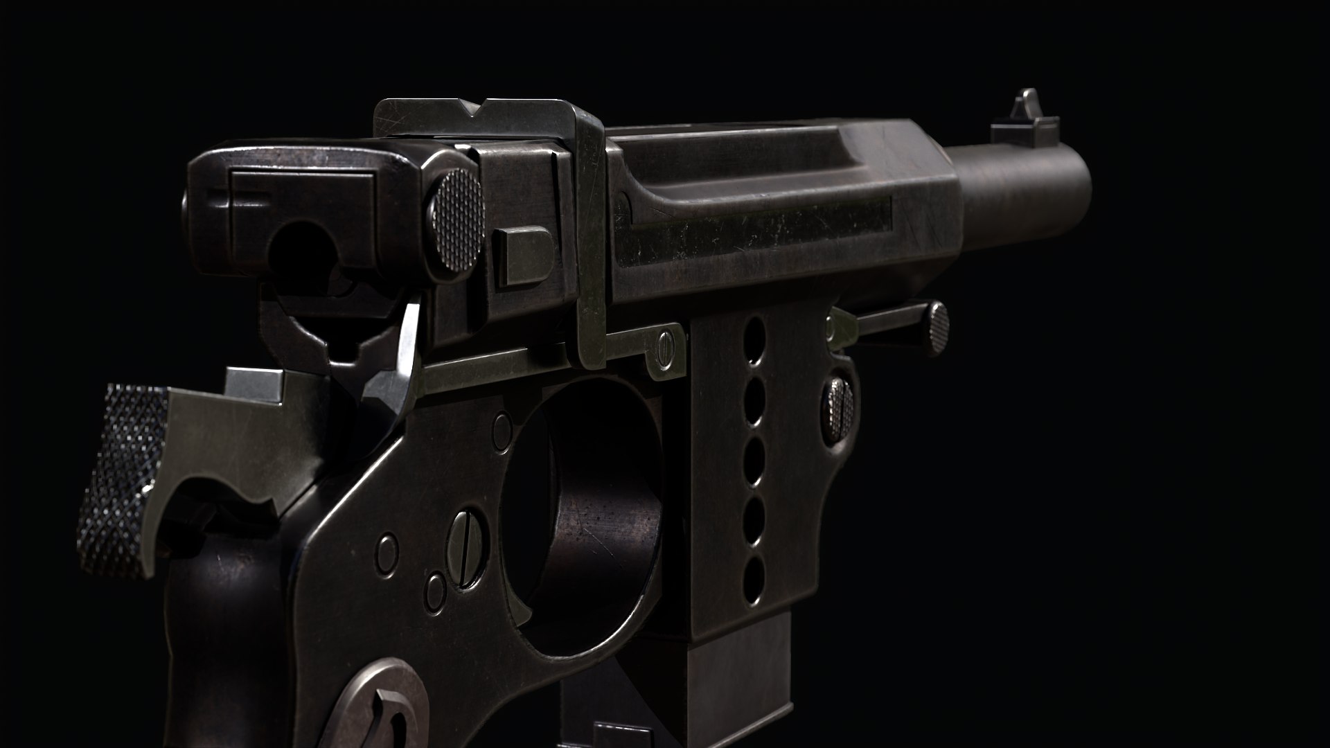 3D Bergmann No 5 Gun Model - TurboSquid 1831764