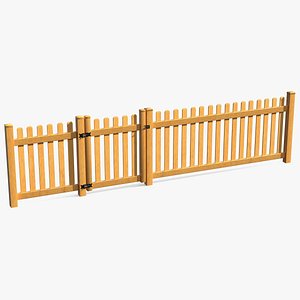 Wooden Picked Fence Section