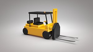 3D wooden toy forklift