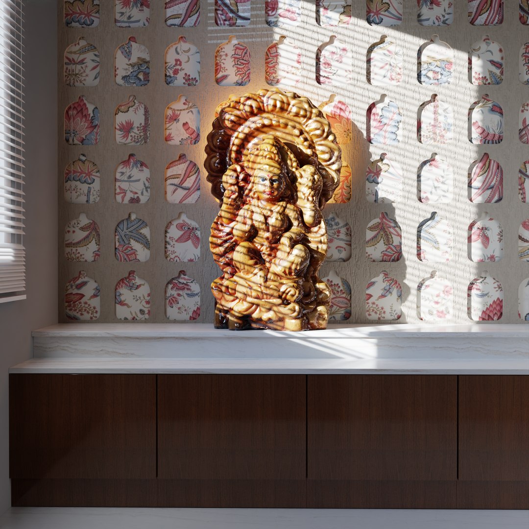 3D Model Temple Door Designs And Lakshmi Devi Statue TurboSquid 2151762