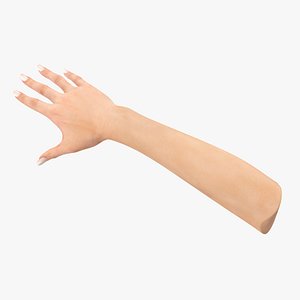 3D European Woman Hand Base Pose