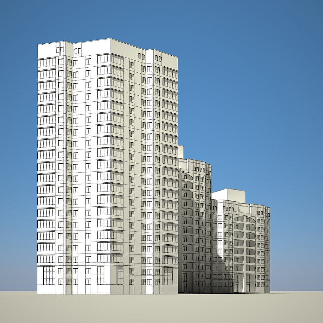 3d building brick model
