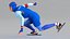 3D model animations speed skater