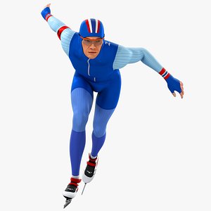 Speed Skater Animated HQ 002 Editorial License