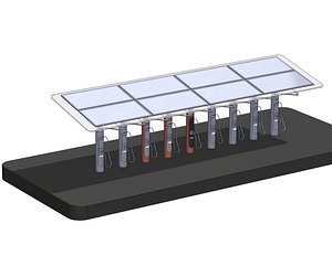 Solar-Powered EV Charging Station CAD Model model