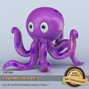 cartoon octopus 3D
