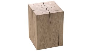 3D table oak cube