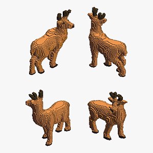 Voxel Deer 3D model