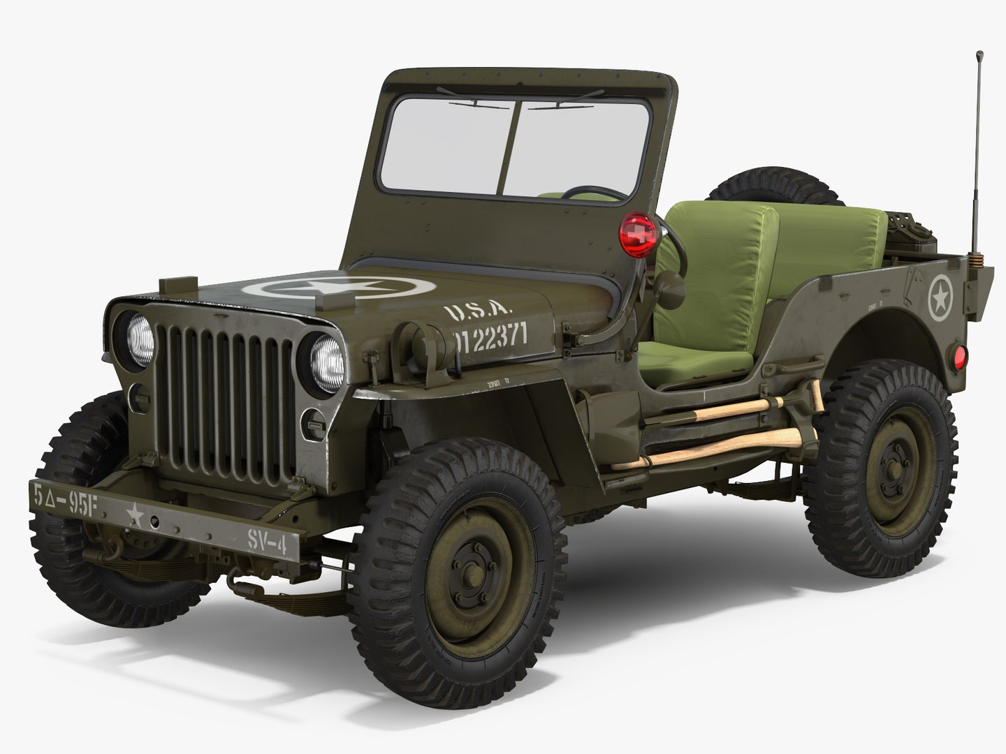 Jeep Willys 1944 3D Model