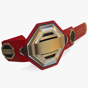 gold champion belt 3D