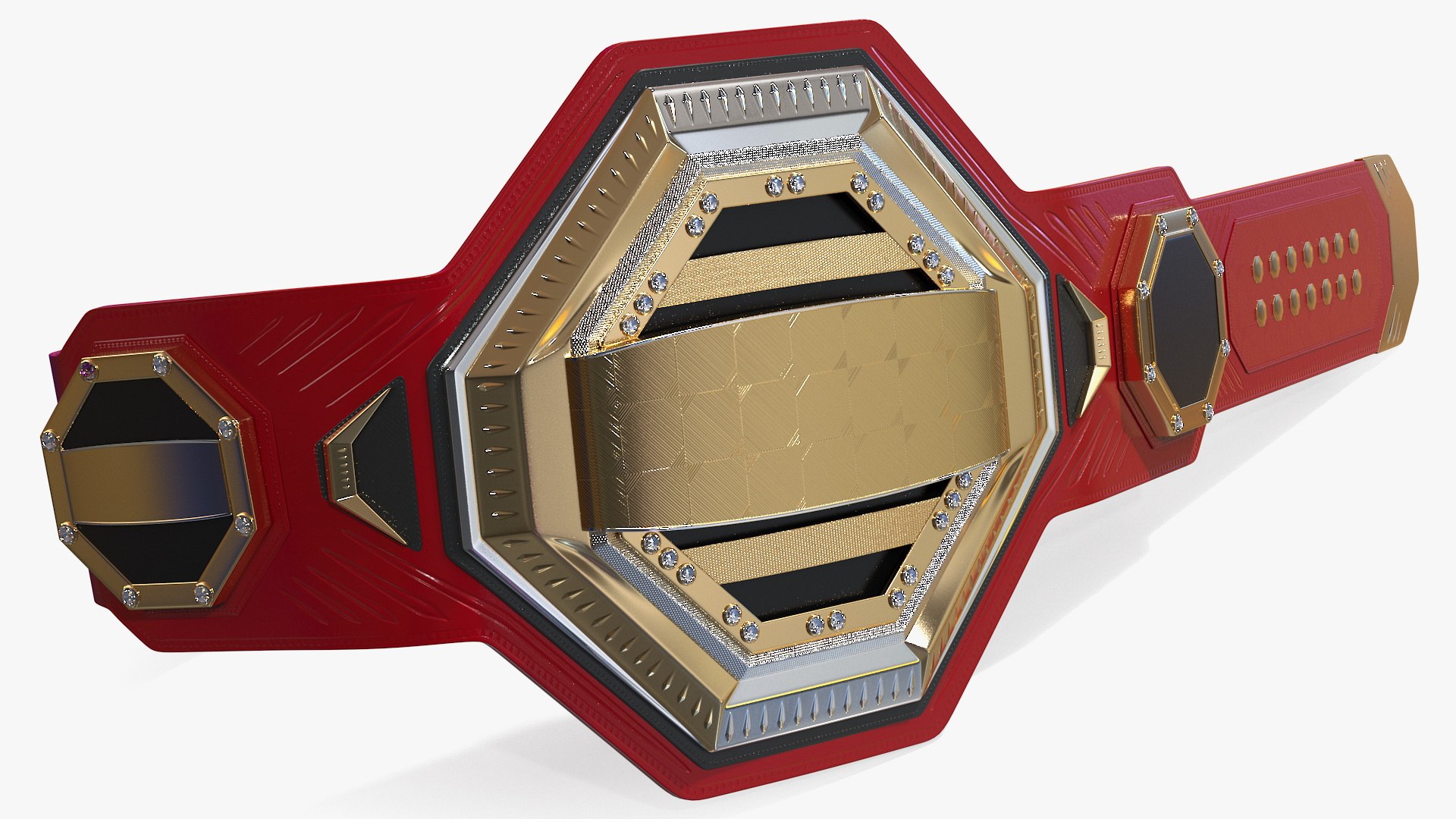 Gold Champion Belt 3D model preview