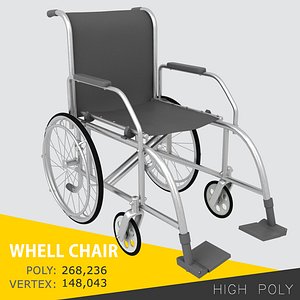 chair wheelchair 3d model