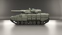Futuristic Sci-Fi Tank Stealth Military Vehicle PBR Green