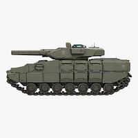 Futuristic Sci-Fi Tank Stealth Military Vehicle PBR Green
