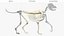 Maya用にリギングされた犬の骨格