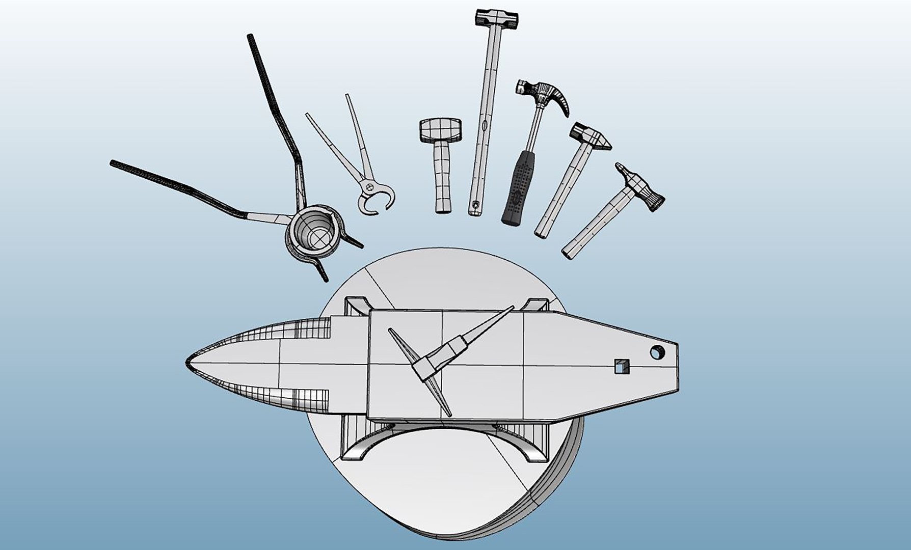 3D Blacksmith Tools Collection - TurboSquid 2230010
