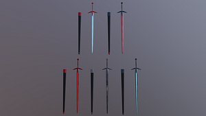 Claymore Sword and Scabbard 3D model