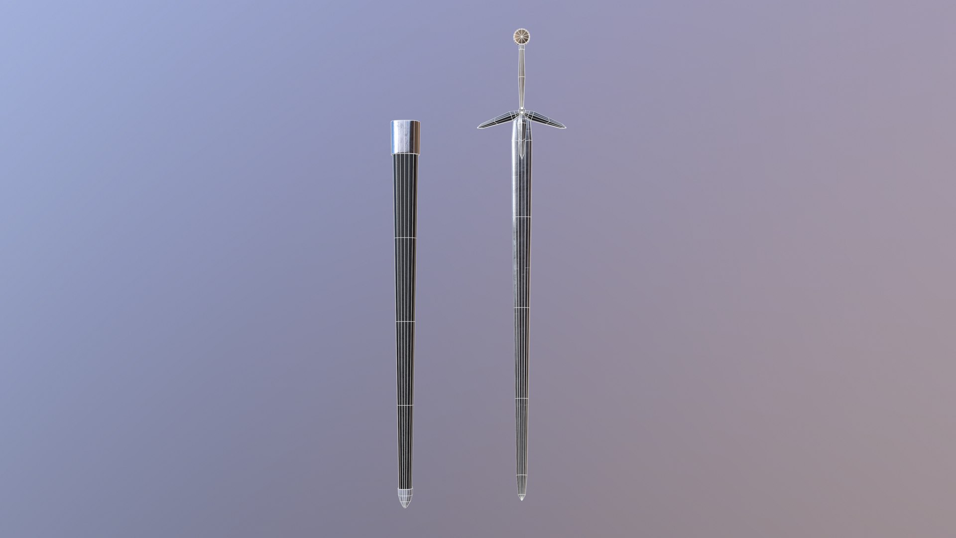Claymore Sword And Scabbard 3D Model - TurboSquid 1874498