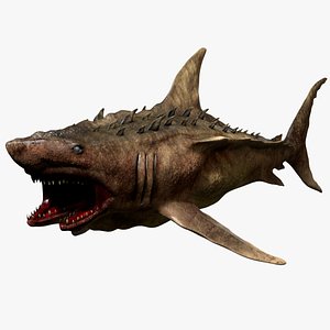 3D Zombie Shark Creature model