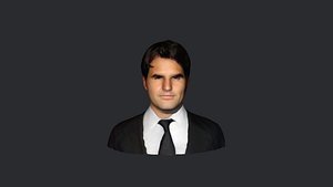 Roger Federer- Realistic bust head ready