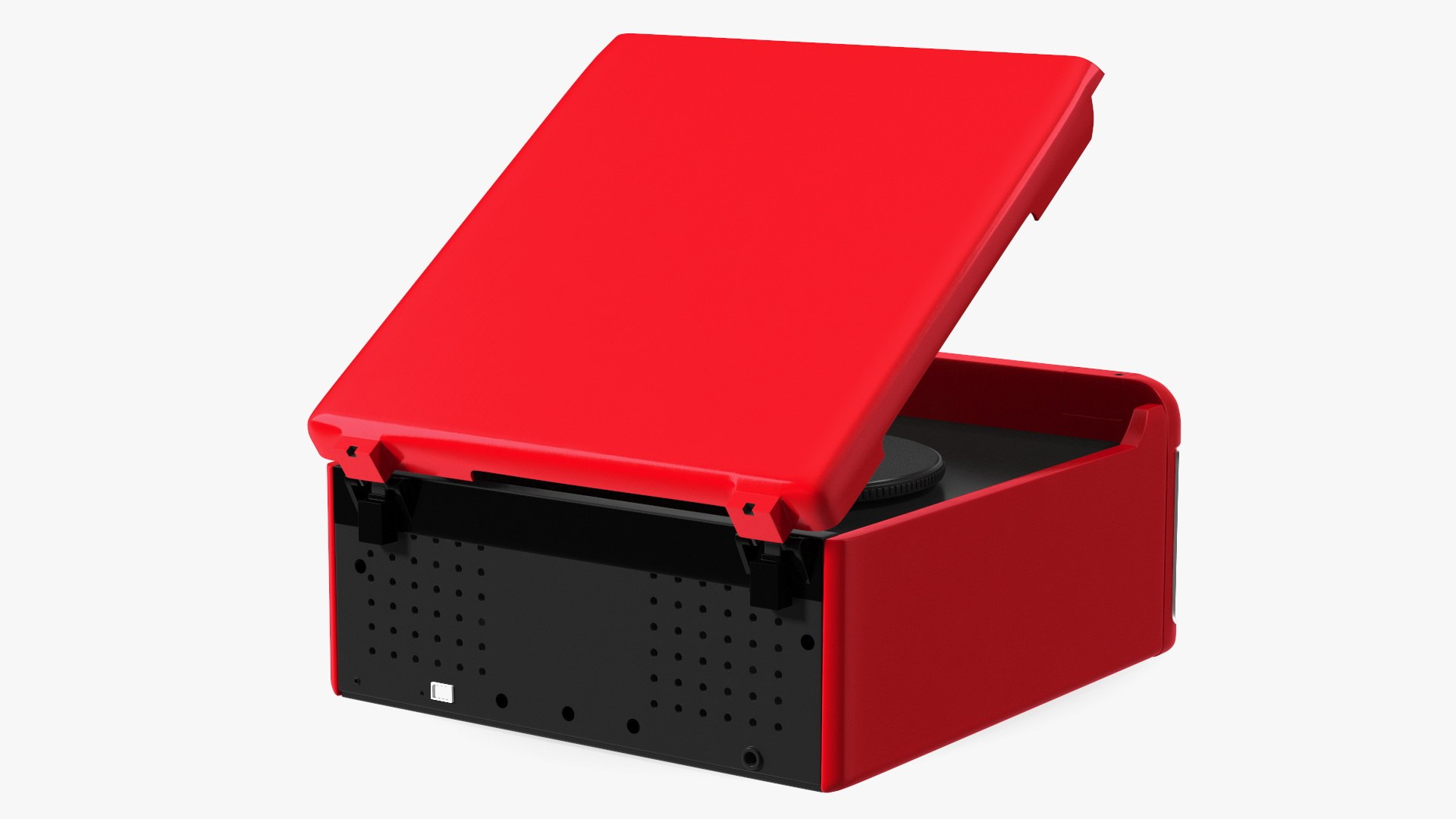 3D Red Retro Turntable - TurboSquid 2068535