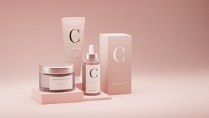 Skincare products mockup