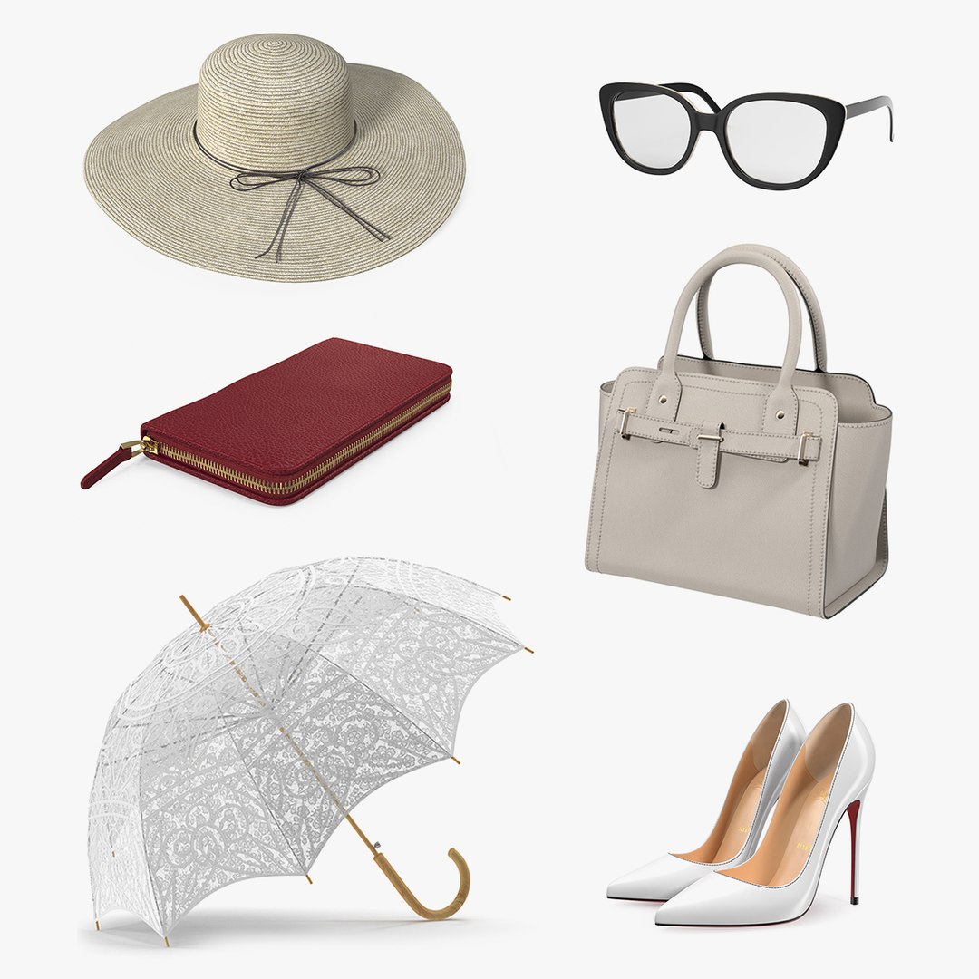 Womens Fashion Accessories Collection 2 3D model preview