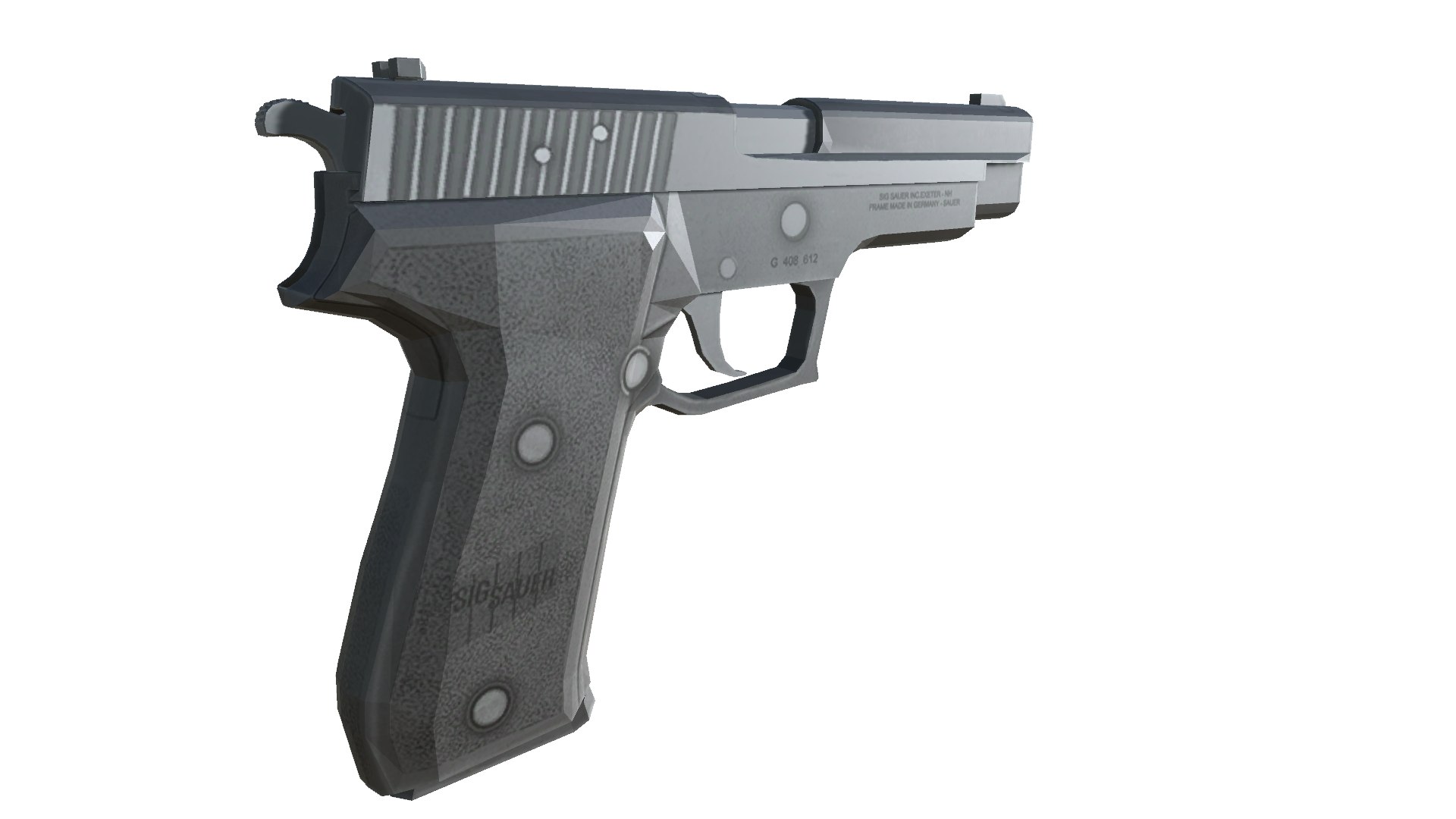 3D 09-sigp220-gun Model 3d Game Ready Model Low-poly 3D Model Model ...
