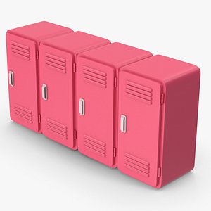 3D model Pink Cartoony Lockers