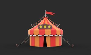 Circus tent 3D model 3D model