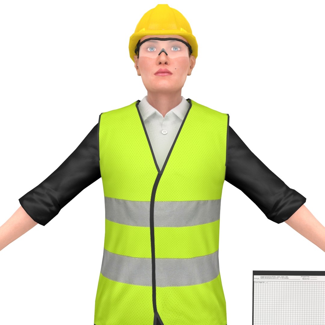 3D Female Engineer Model - TurboSquid 1356264
