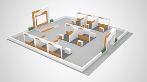 3D model layout exhibition