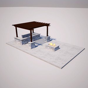 3D pit pergola model